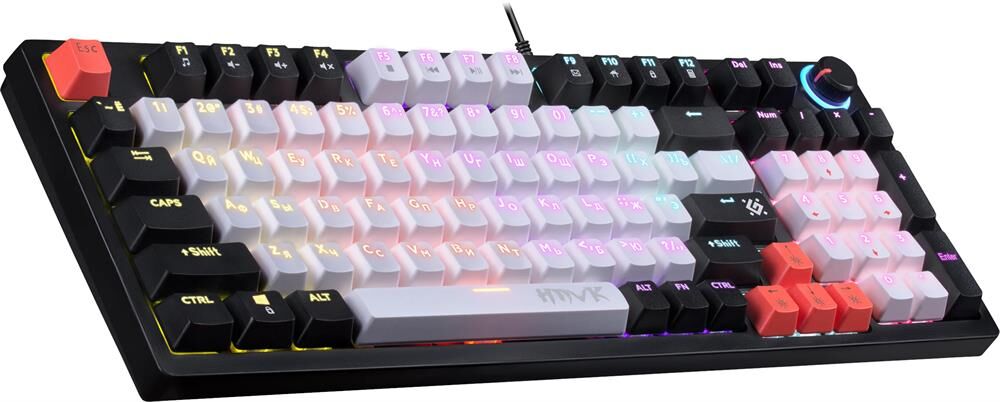 Клавиатура DEFENDER (45418) Hawk GK-418 RU радужный/красный