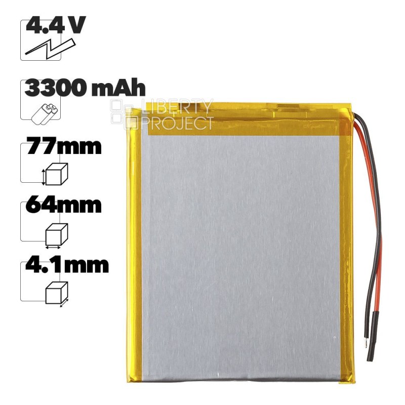 Аккумулятор (АКБ) универсальная Premium Quality (77*64*4.1mm) 3300mAh 4.4V