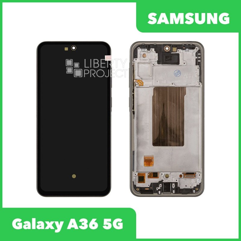 LCD дисплей для Samsung Galaxy A36 5G SM-A366 в сборе с тачскрином в рамке OLED Full Size (черный)