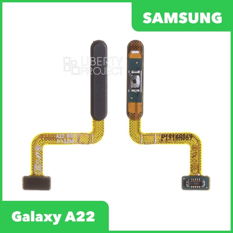 Шлейф для Samsung Galaxy A22 SM-A225 сканер отпечатка пальцев (черный)