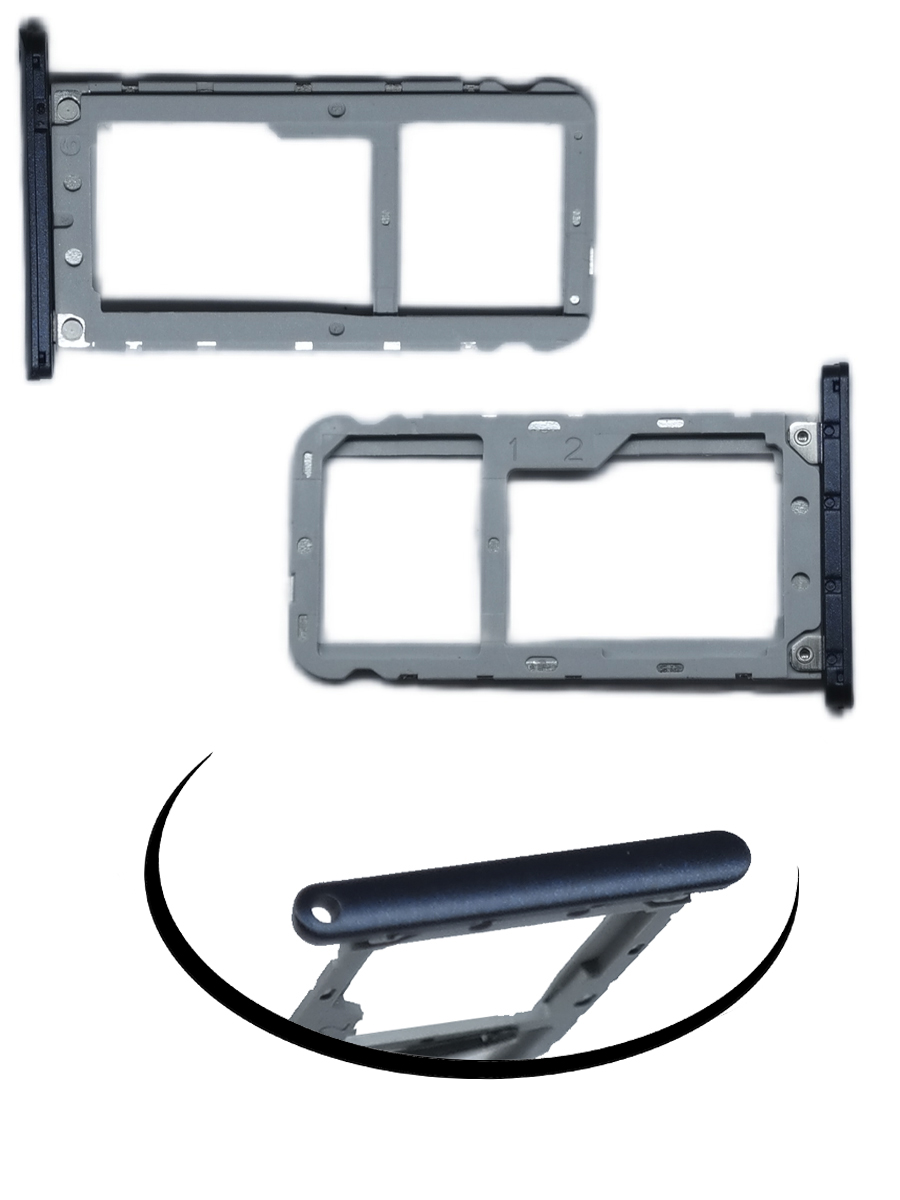 SIM лоток (Держатель сим карты) для Asus ZB501KL черный