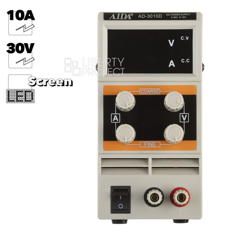 Блок питания AIDA AD-3010D (30V, 10A, режим стабилизации тока)