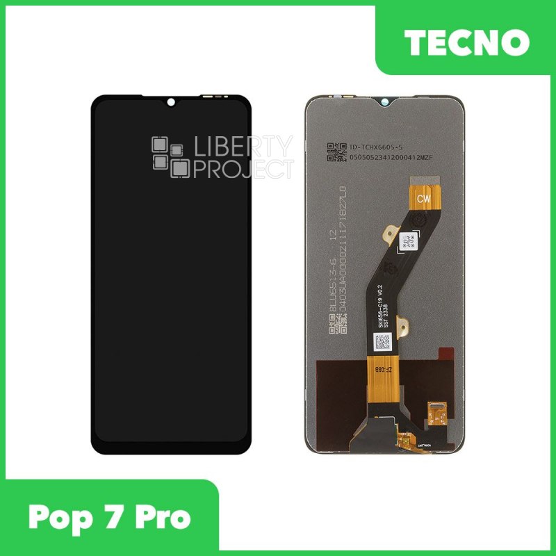 LCD дисплей для Tecno Pop 7 Pro с тачскрином (черный)