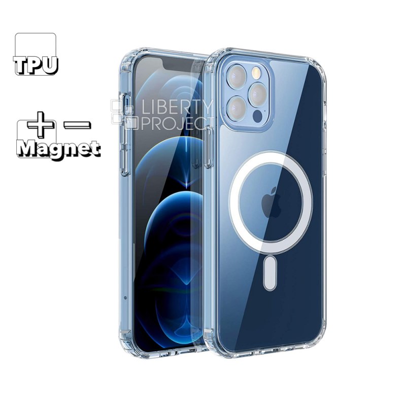Чехол REMAX Crystal Magsafe RM-1690 для iPhone 12 Pro Max TPU+магнит (прозрачный)