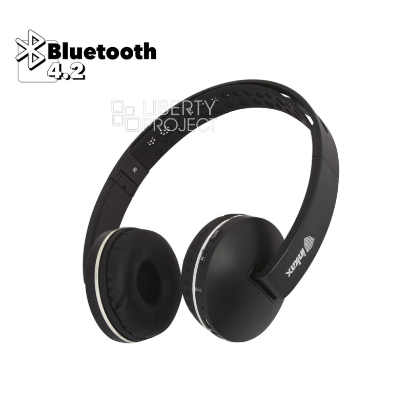 Bluetooth гарнитура inkax HP-13 Concise BT 4.2, 3.5мм, накладная (чёрный)