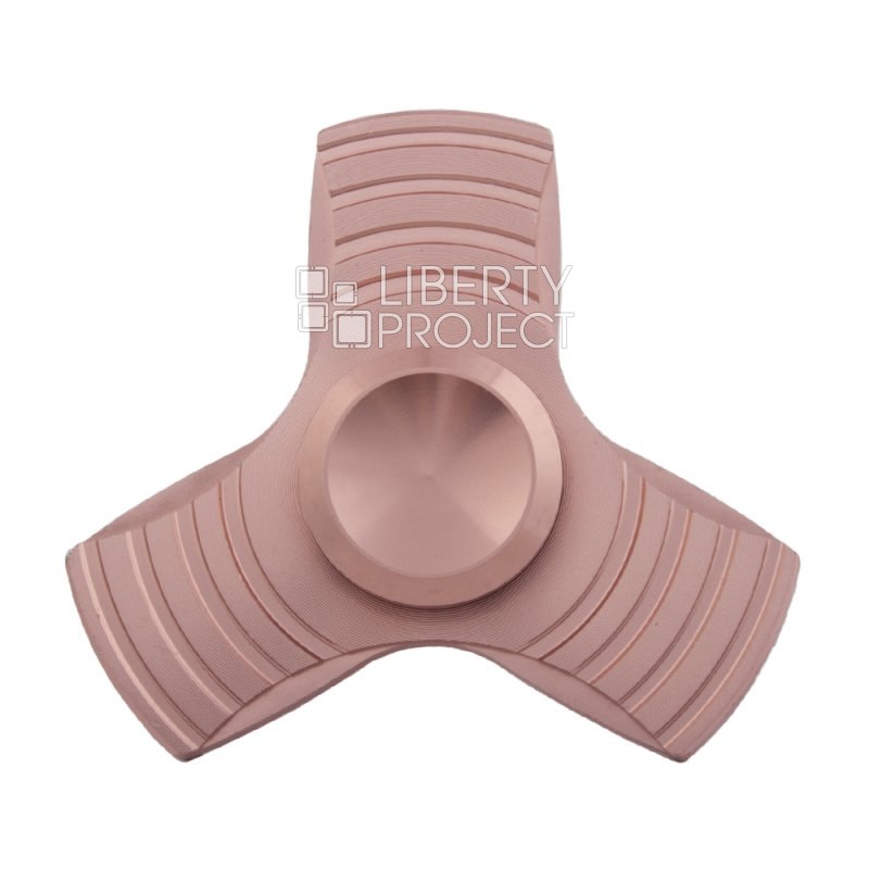 Игрушка антистресс Hand Spinner "Трапеция округлая" аллюминий (розовый/коробка)