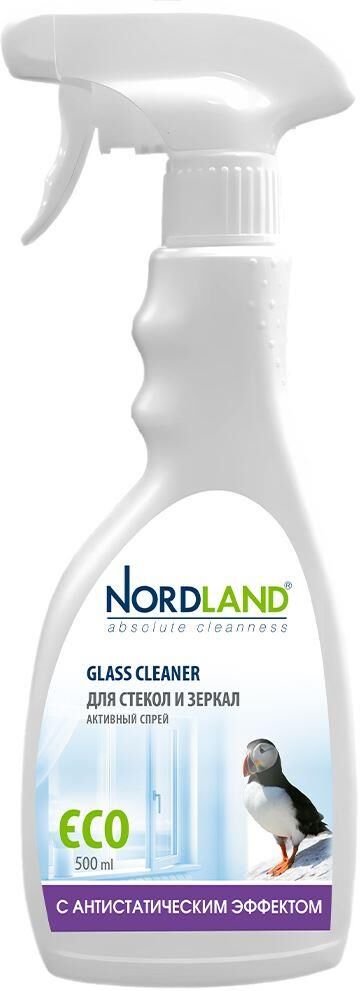 NORDLAND Активный спрей для чистки зеркальных и стеклянных поверхностей, 500 мл. (181565)