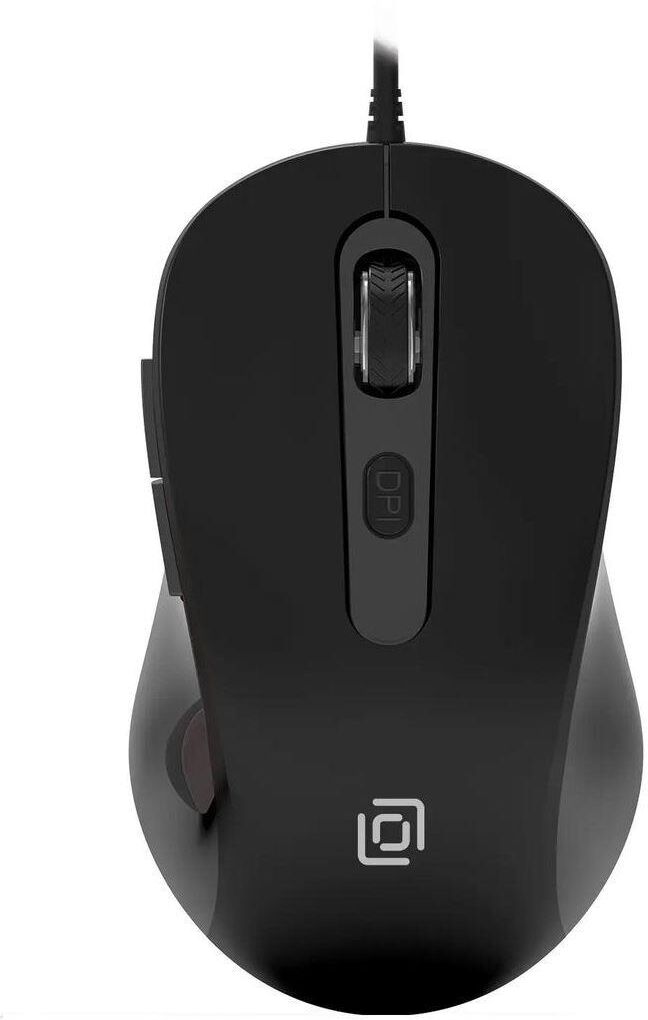 OKLICK Мышь Оклик 211M черный оптическая 2400dpi USB для ноутбука 6but