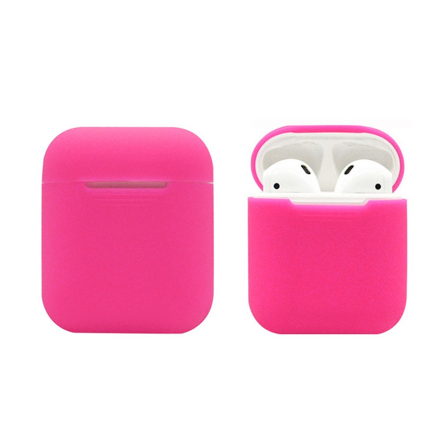Силиконовый чехол тонкий для Apple AirPods 2 розовый