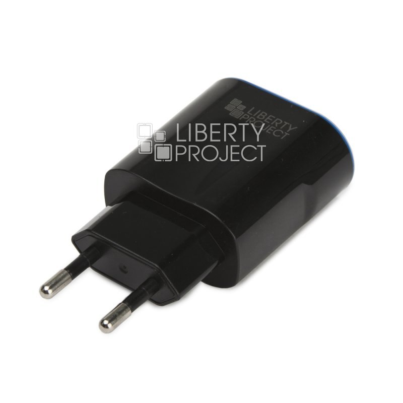 СЗУ "LP" с двумя выходами USB 2.4А + кабель Micro USB "Classic Plus" (черное/коробка)