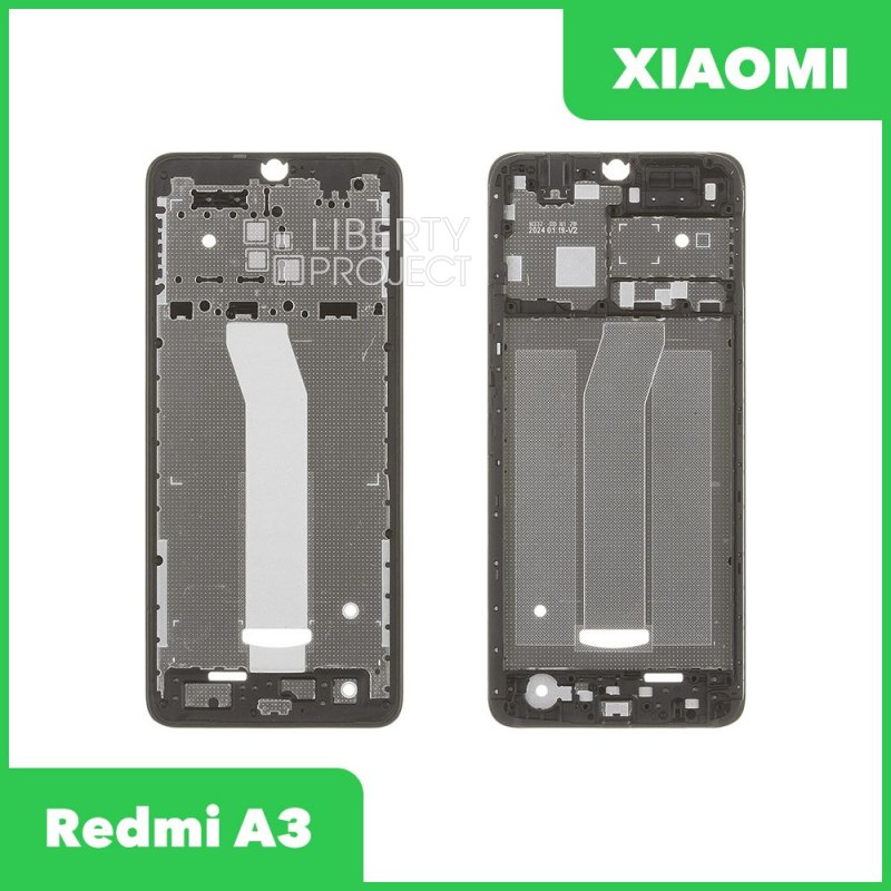 Рамка дисплея для Xiaomi Redmi A3 / POCO C61 (черный)