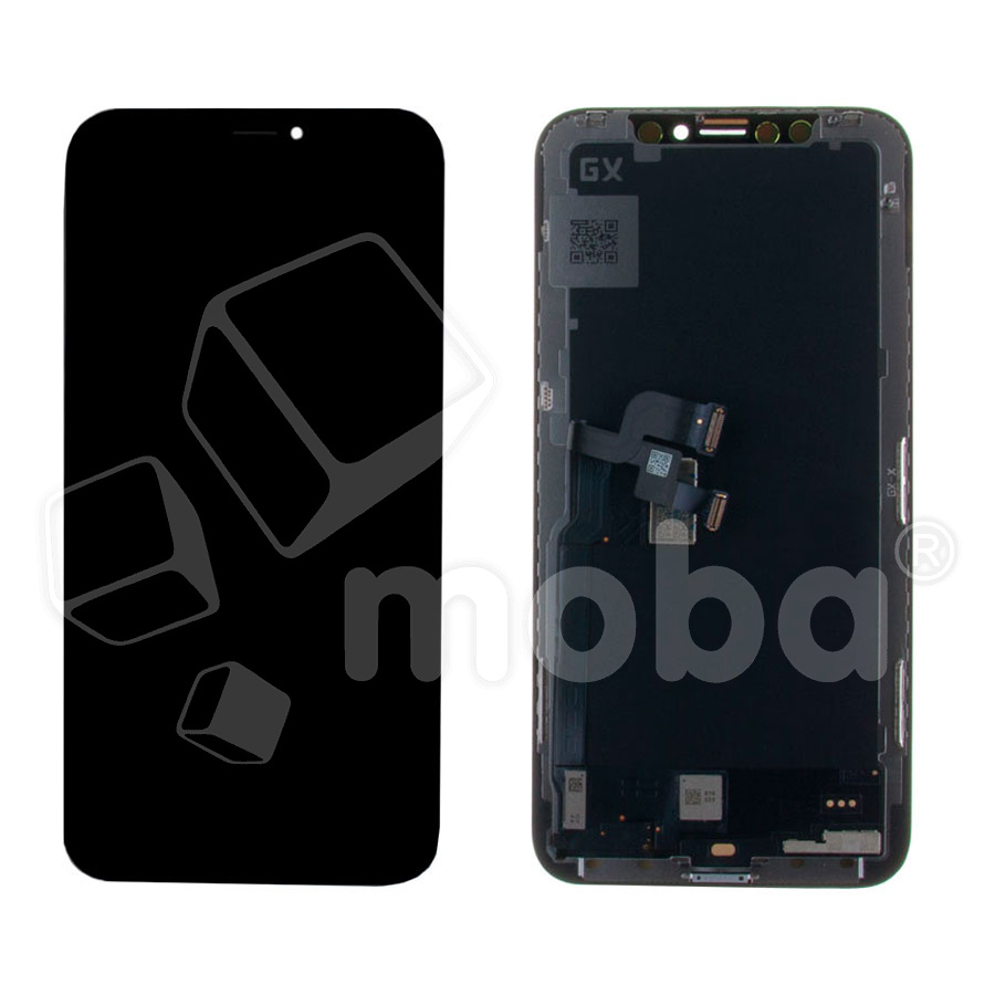 Дисплей для iPhone X (A1865/A1901) в сборе с тачскрином Черный - (Hard OLED) Стандарт (COG)