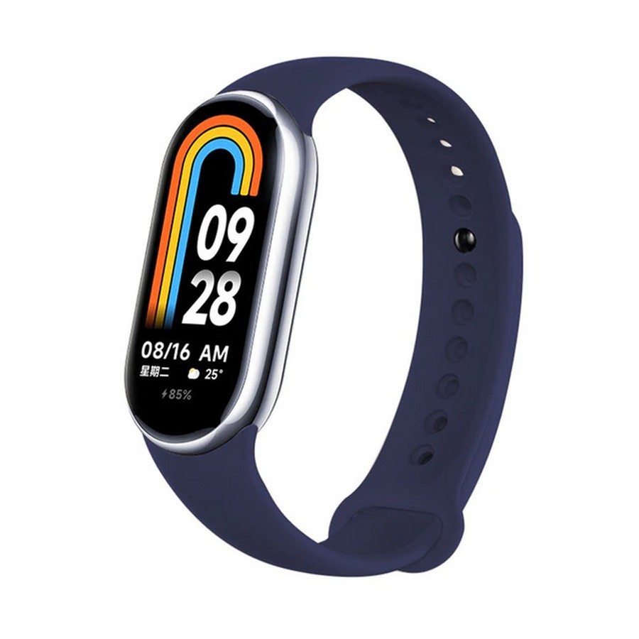 Силиконовый ремешок для Xiaomi mi band 8 темно-синий