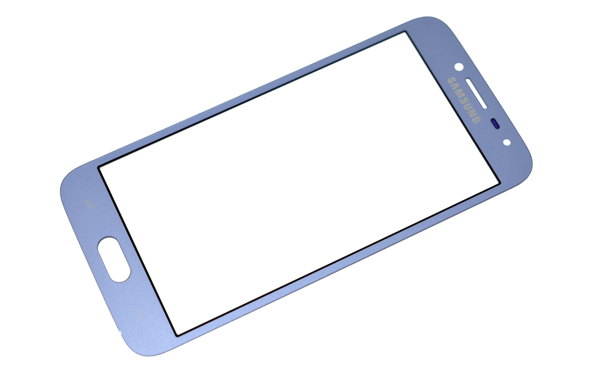 Стекло для переклейки Samsung Galaxy J2 Pro (2018) J250 с OCA пленкой синий