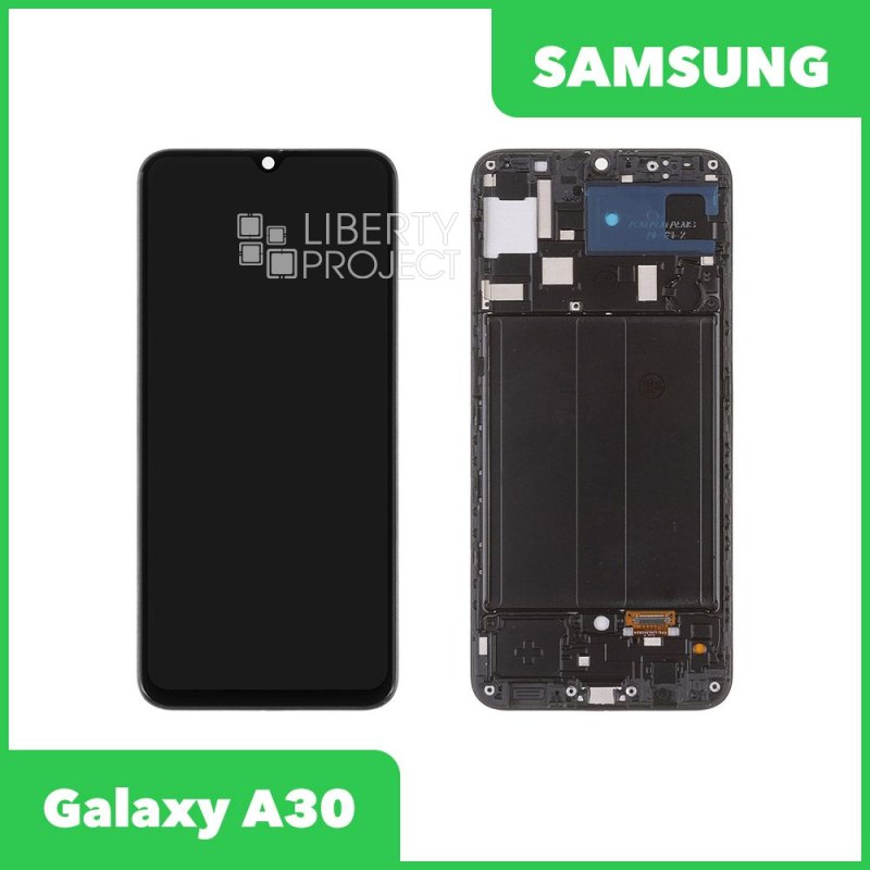 LCD дисплей для Samsung Galaxy A30 SM-A305 в сборе в рамке incell (черный) XJE HD+