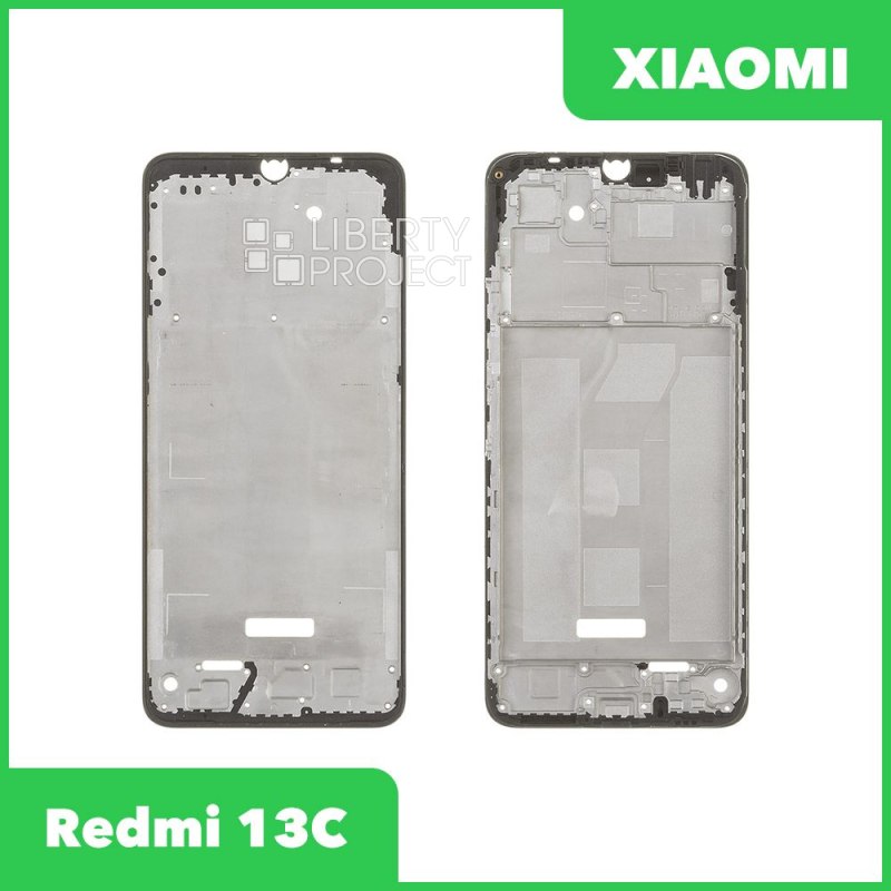 Рамка дисплея для Xiaomi Redmi 13C 4G/Poco C65 (23100RN82L/2310FPCA4G) (черный)