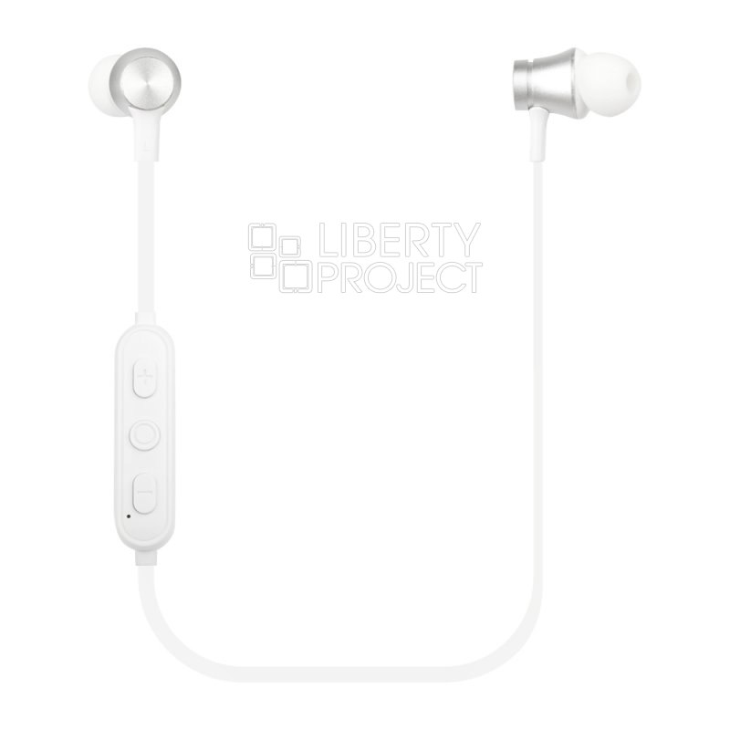 Bluetooth гарнитура Celebrat A8 вкладыши, металл., магнитная, спорт (белый)