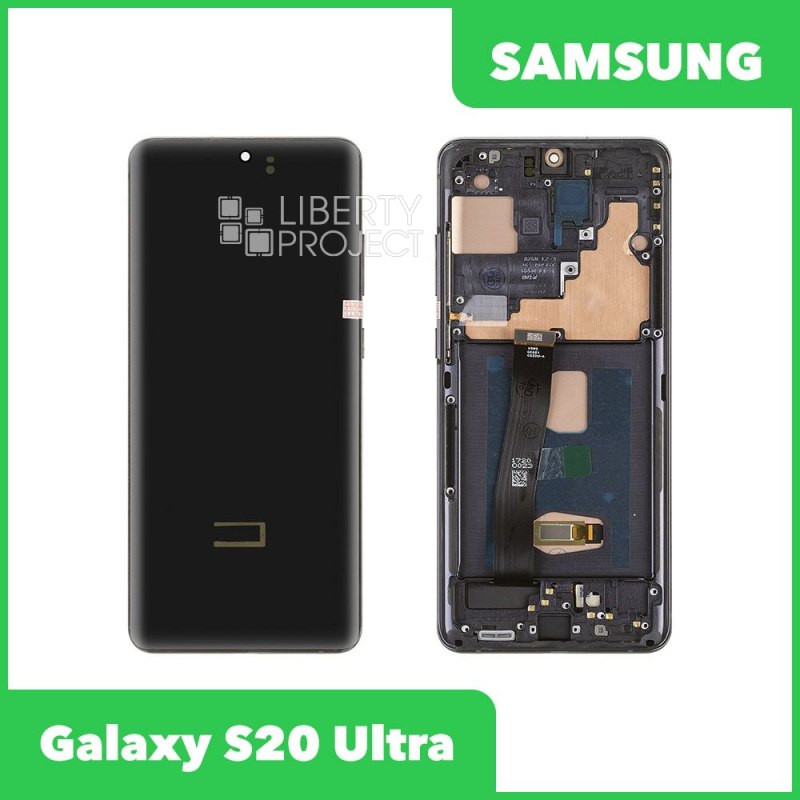 LCD дисплей для Samsung Galaxy S20 Ultra SM-G988 в сборе в рамке CK Soft OLED (черный)