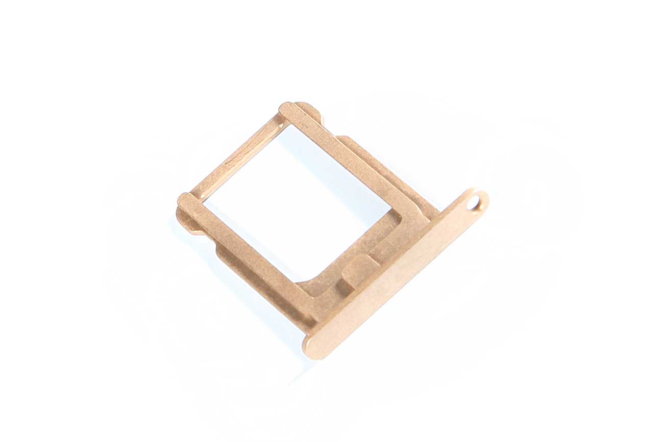 SIM лоток (Держатель сим карты) для iPhone 5S золотой (I77)