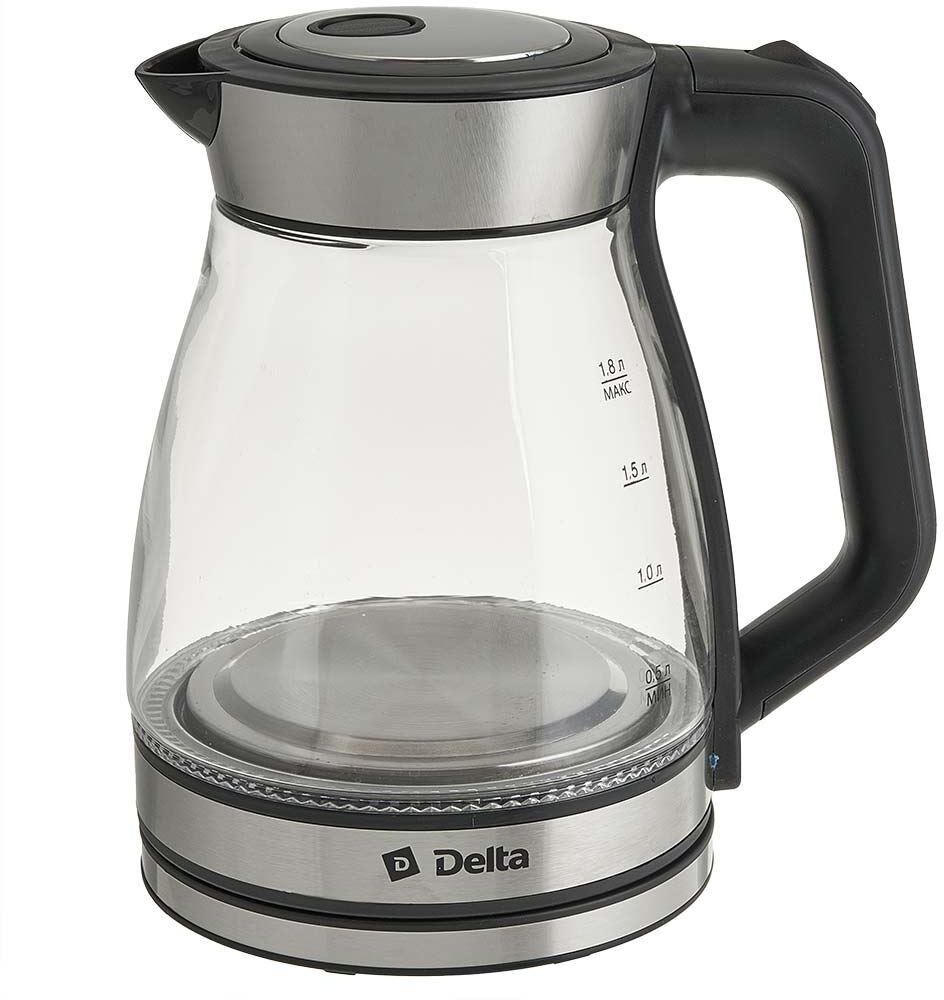 Чайник электрический DELTA DL-1124 (1,8л. стекло)