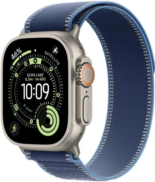 Apple Watch Ultra 3 (2025) GPS + Cellular, 49 мм, корпус из титана, ремешок Trail (M/L) цвета blue (синий) MEWU4