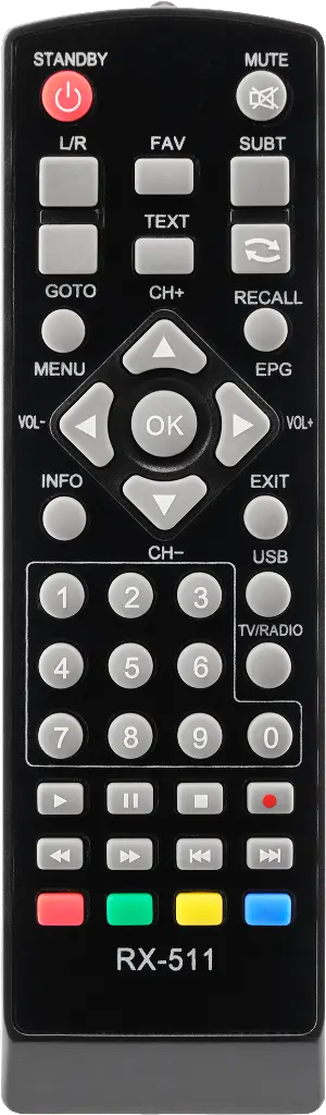 Пульт Huayu RX-511 для DVB-T2 ресивера