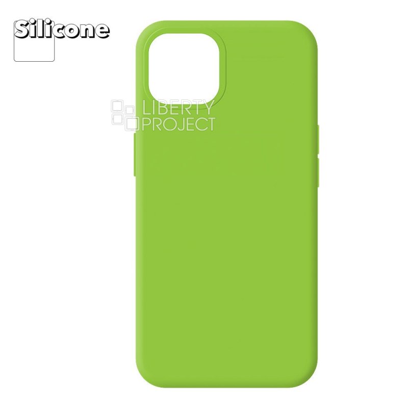 Силиконовый чехол для iPhone 13 "Silicone Case" (салатовый, блистер) 31