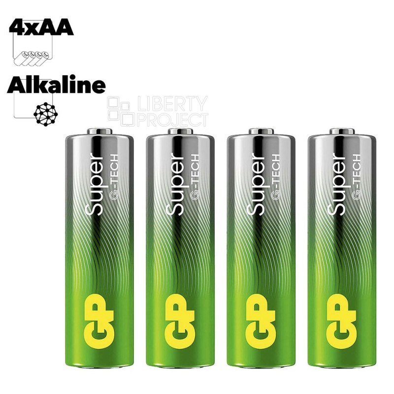 GP LR6 Super Alkaline G-TECH 15AA21RA-2CRS4 SR4 (4 шт в спайке)