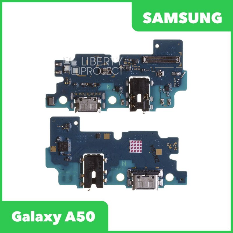 Шлейф/FLC Samsung Galaxy A50 SM-A505 на системный разъём/разъём гарнитуры/микрофон (оригинал)