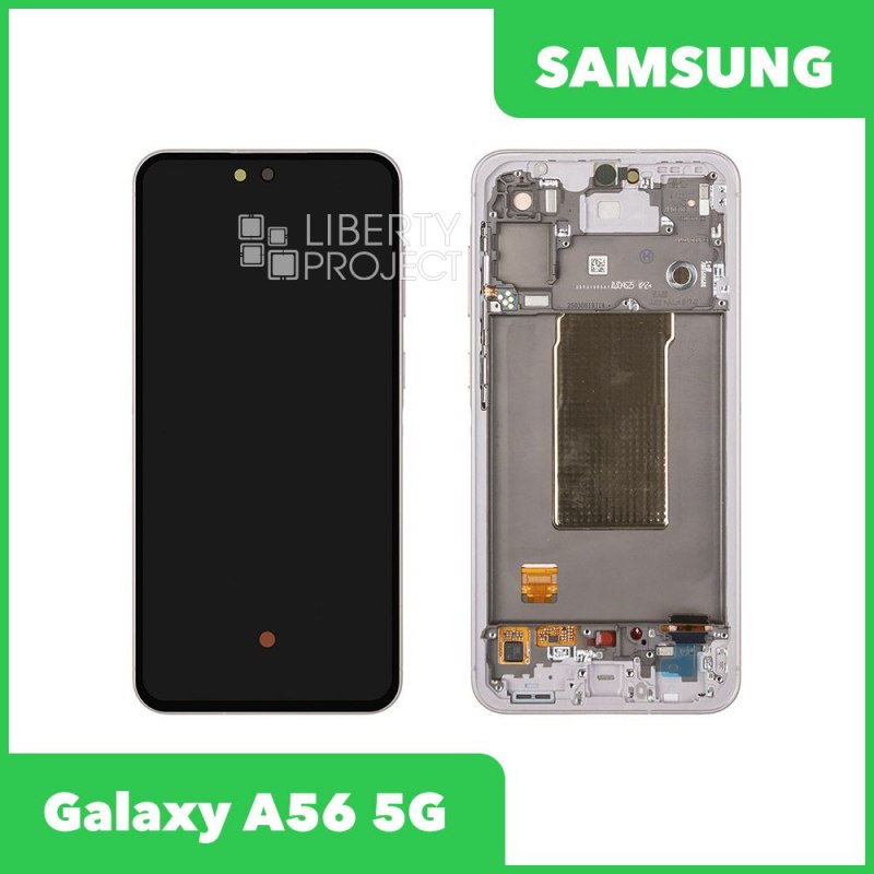 LCD дисплей для Samsung Galaxy A56 5G SM-A566B в рамке (розовый) 100% OR SP