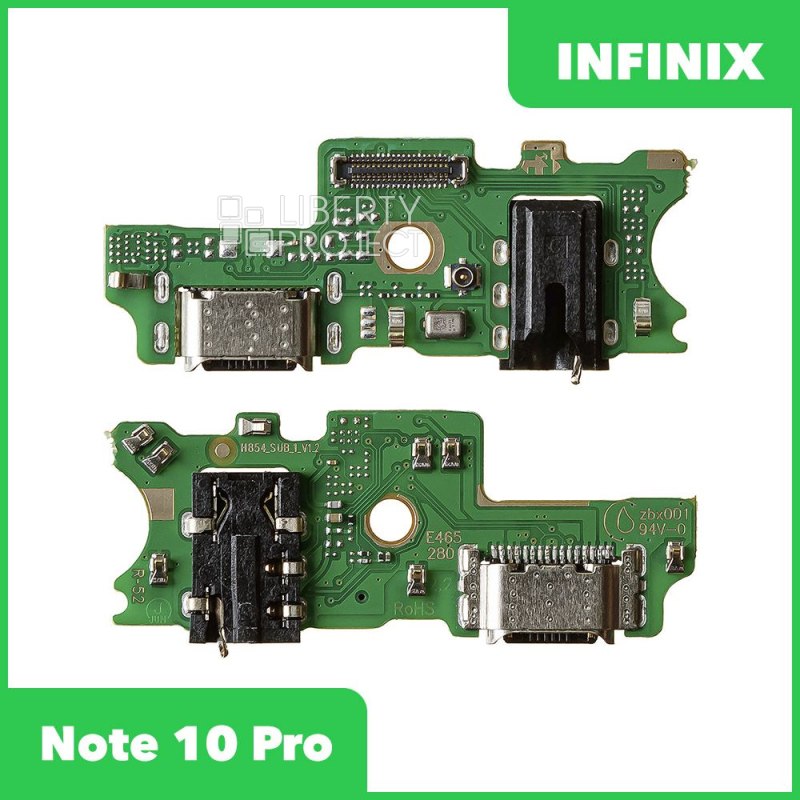 Шлейф/FLC Infinix Note 10 Pro на системный разъём/разъём гарнитуры/микрофон
