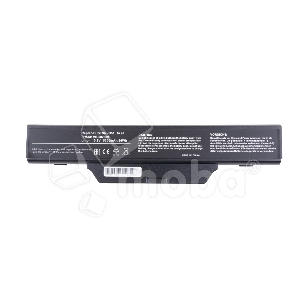 Аккумуляторная батарея для ноутбука HP Compaq 6720S, 6720T, 6730S (HSTNN-LB51) 5200 mAh