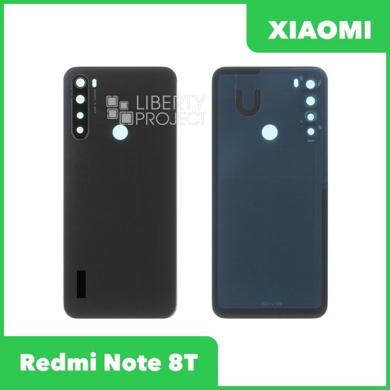 Задняя крышка для Xiaomi Redmi Note 8T со стеклом камеры (черный)