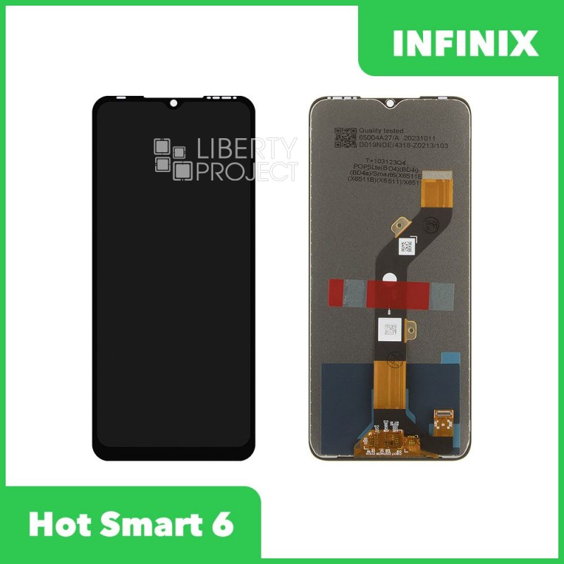 LCD дисплей для Infinix Smart 6 (X6511) с тачскрином (черный) OR LCD