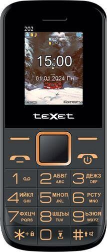 Телефон мобильный TEXET TM-202 Black