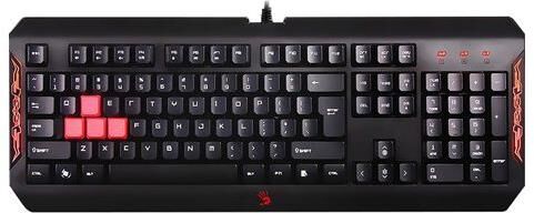 Клавиатура A4TECH Bloody Q100 черный USB Multimedia Gamer LED