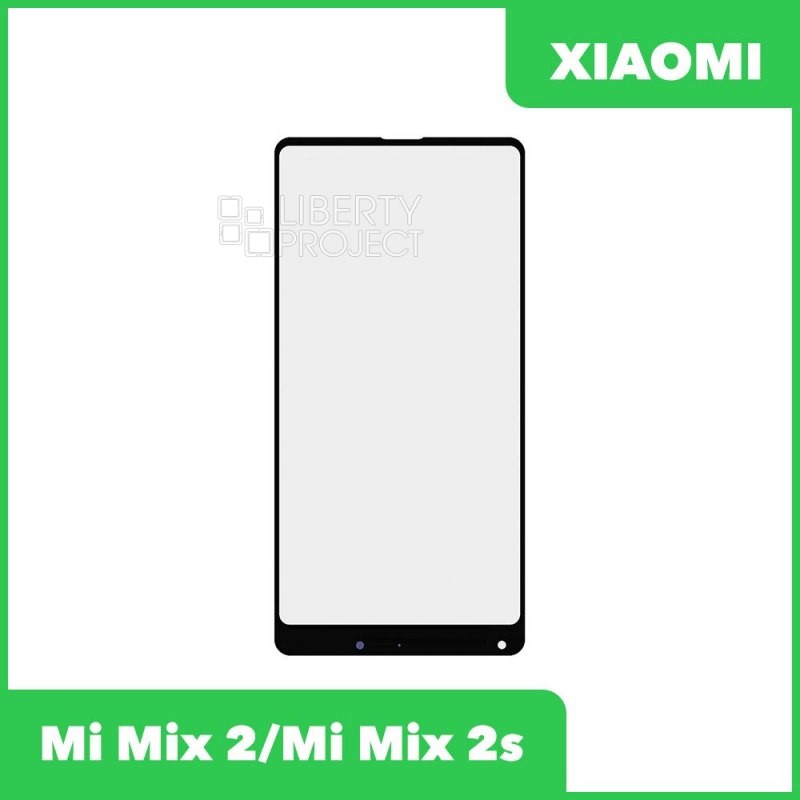 Стекло + OCA пленка для переклейки Xiaomi Mi Mix 2 / Mi Mix 2s (черный)