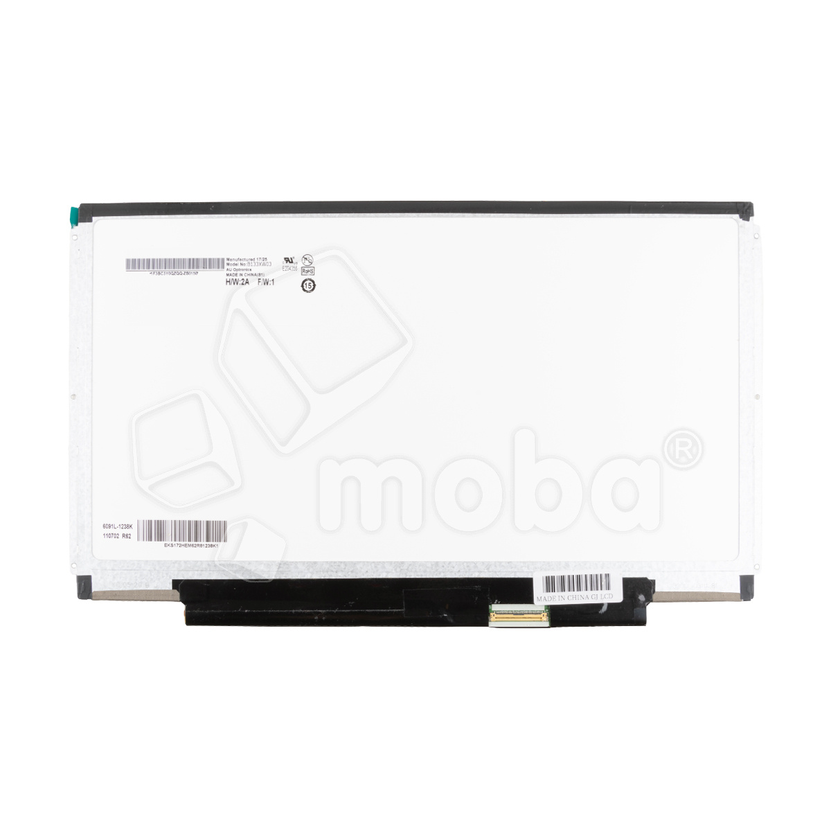 Матрица 13.3" LED 1366x768 Slim 40 pin справа внизу, глянцевая (планки по бокам) (B133XW03 V.1)