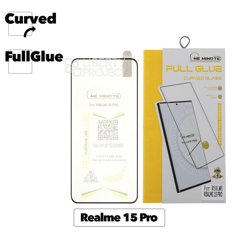 Защитное стекло "One Minute" для Realme 15 Pro Full Glue Curved Glass