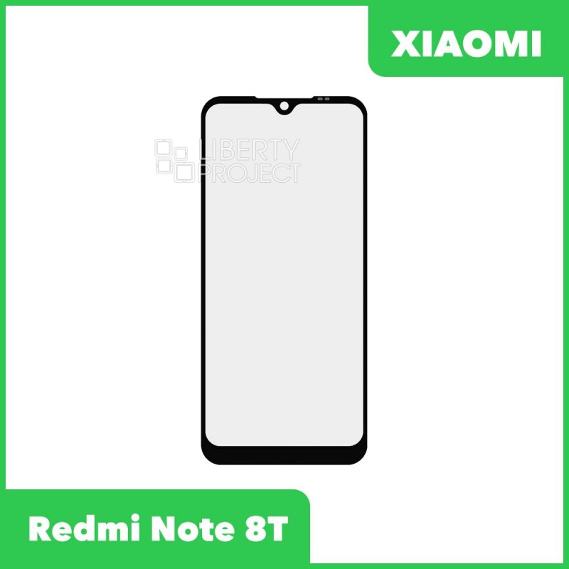Стекло + OCA пленка для переклейки Xiaomi Redmi Note 8T (черный)