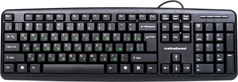 Клавиатура NAKATOMI KN-02U USB черный