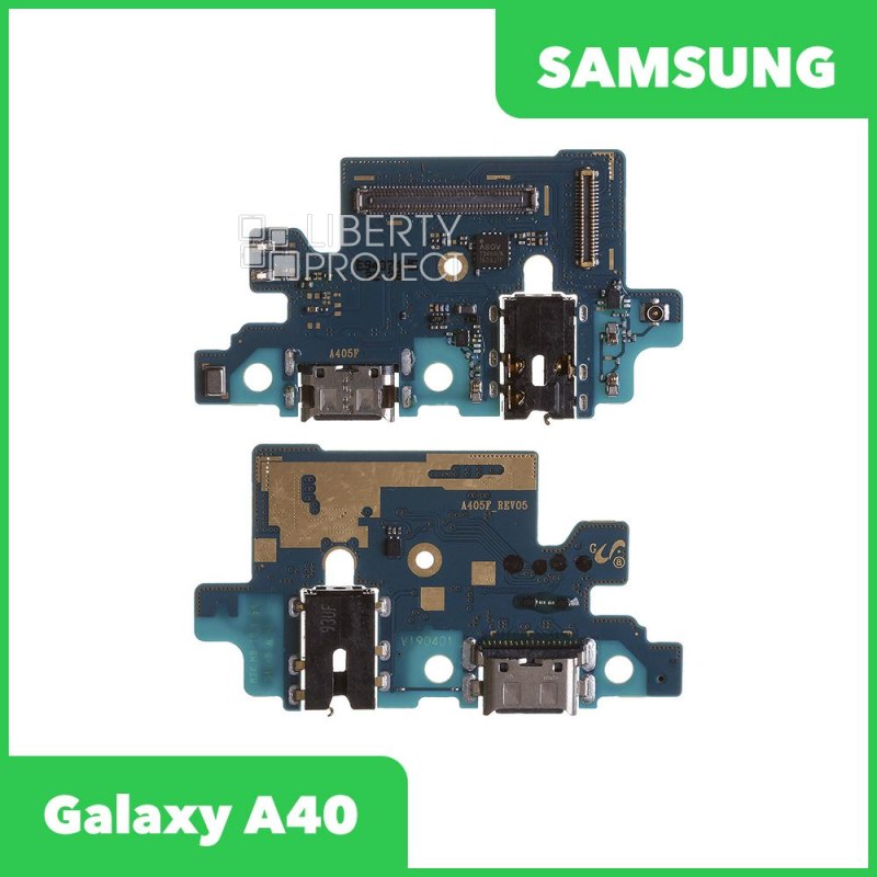 Шлейф/FLC Samsung Galaxy A40 SM-A405 на системный разъём/разъём гарнитуры/микрофон (оригинал)