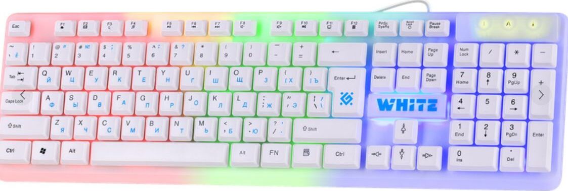 Клавиатура DEFENDER (45172) White GK-172 RU