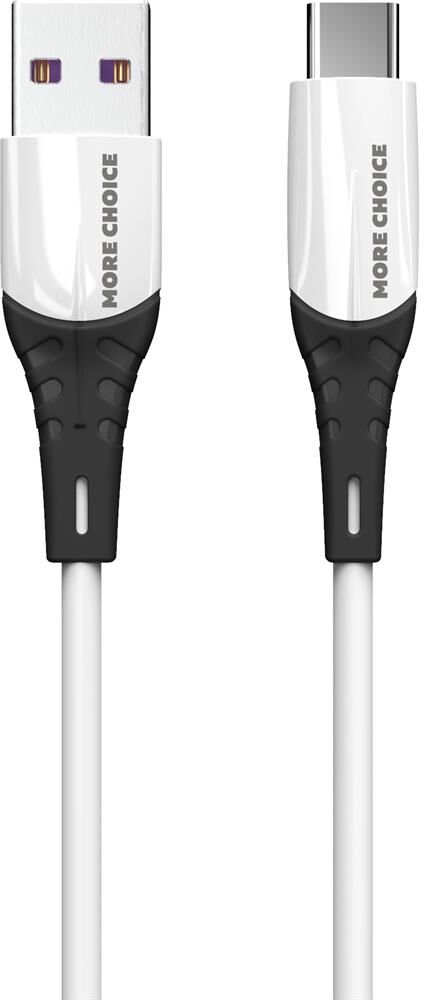 Кабель MORE CHOICE (4620202550040) K35aUSB 3.0A для Type-C силикон - 1м White