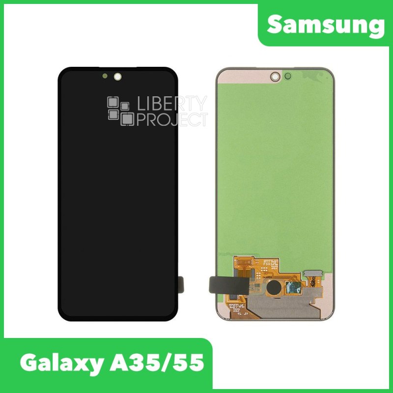 LCD дисплей для Samsung Galaxy A35 5G / A55 SM-A356/A556 в сборе без рамки (черный) 100% OR SP