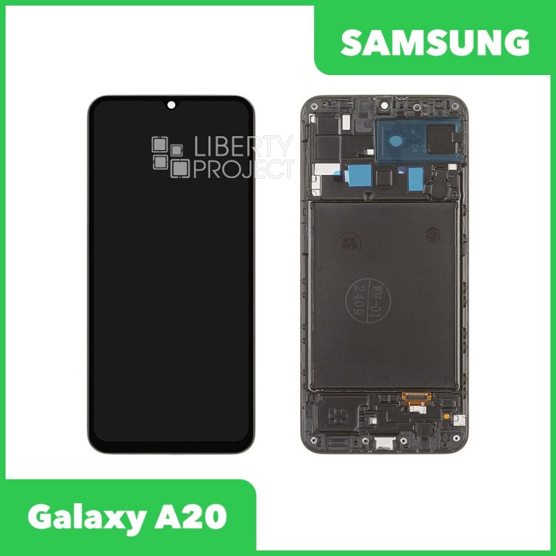 LCD дисплей для Samsung Galaxy A20 SM-A205 в сборе в рамке Incell (черный)