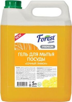 FOREST CLEAN Гель для мытья посуды "Сочный лимон" PREMIUM 5 л