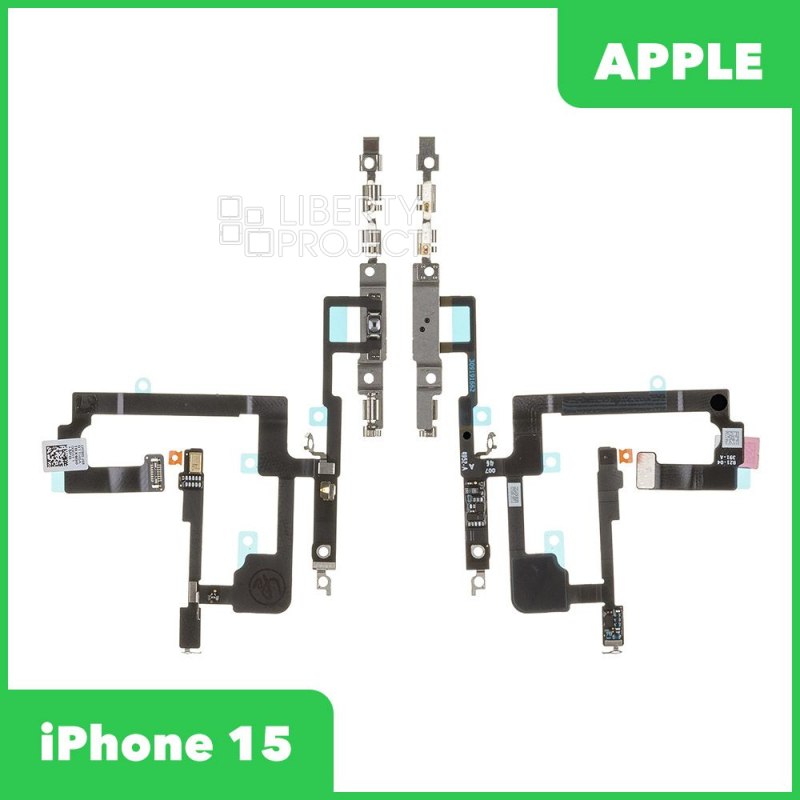 Шлейф/FLC iPhone 15 на кнопку включения/микрофон/модуль Bluetooth