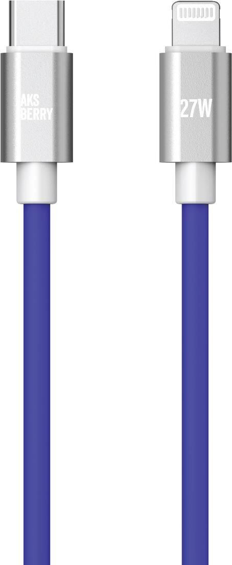 Кабель AKSBERRY (6900327680012) X165 Liquid silicone Type-C -Lightning, синий