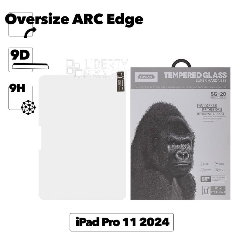 Защитное стекло Ipad Pro 11 (2024) XC-20 Glass Oversize ARC Edge Transparnt SUPGLASS